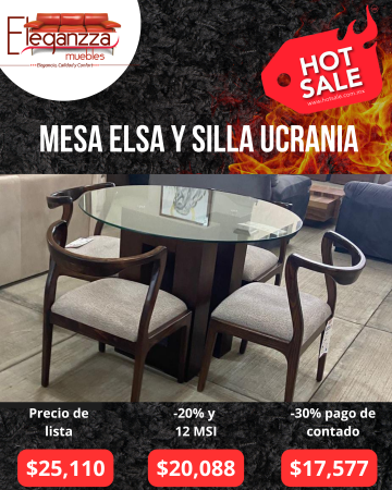 Comedor Mesa Elsa y Silla Ucrania - Post